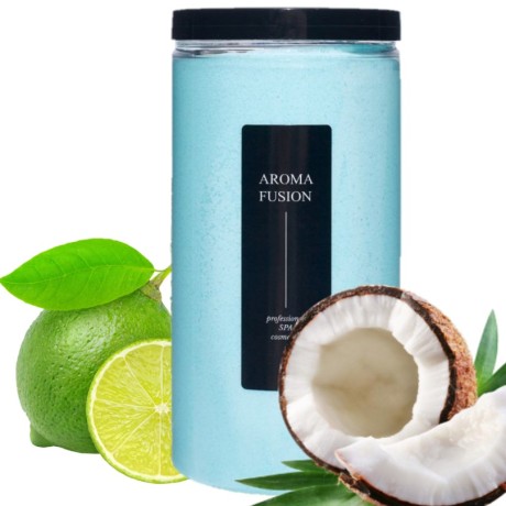 Скраб сахарно-соляной Aroma Fusion Кокос и Лайм 1 кг